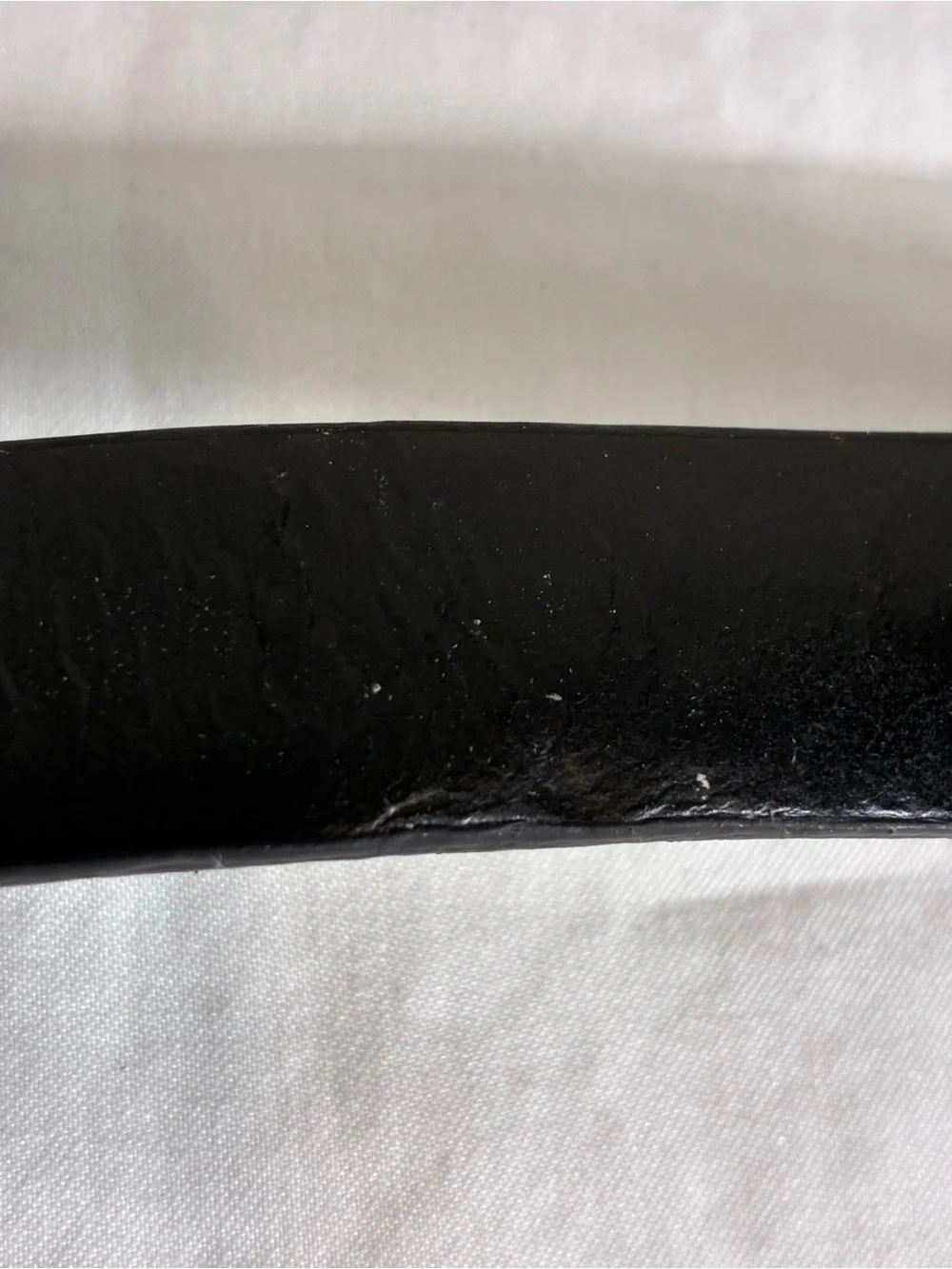 Womens belt 41” long Classic Black Faux Leather with Gold Buckle